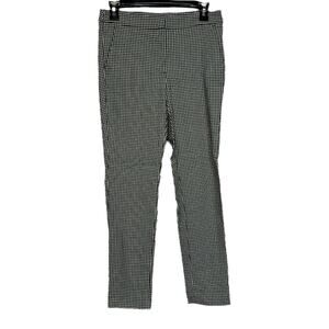 Zara Black & White Gingham Print High Rise Ankle Pants Size S‎